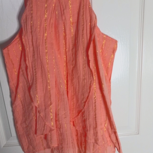 Ana Orange and Gold Cotton Tank Top - Picture 7 of 7